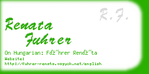 renata fuhrer business card